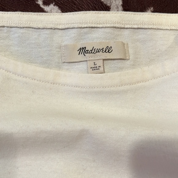 Madewell short sleeve crop T- shirt. Size L - Picture 5 of 8